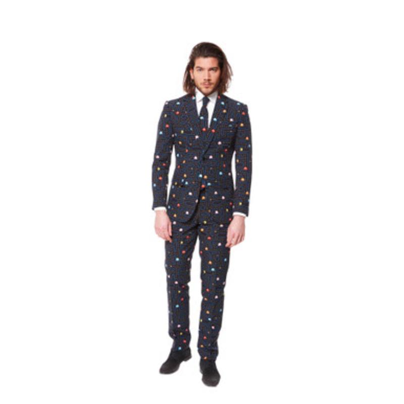 Black and Blue Pac-Man Mens Adult Christmas Suit  US48