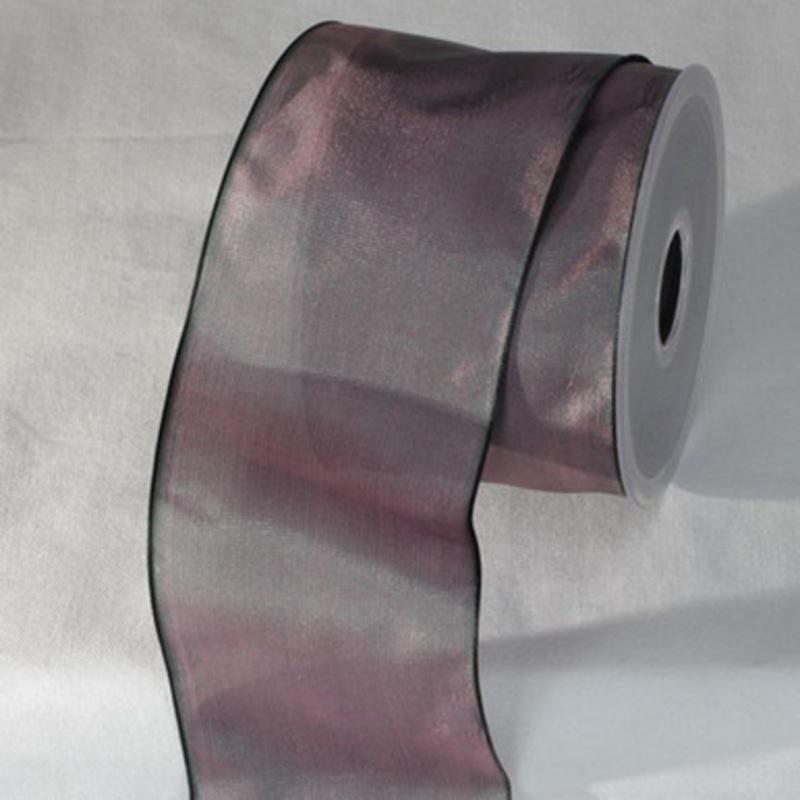 Antique Mauve Pink Solid Wired Edge Ribbon 2.6 x 27 Yards