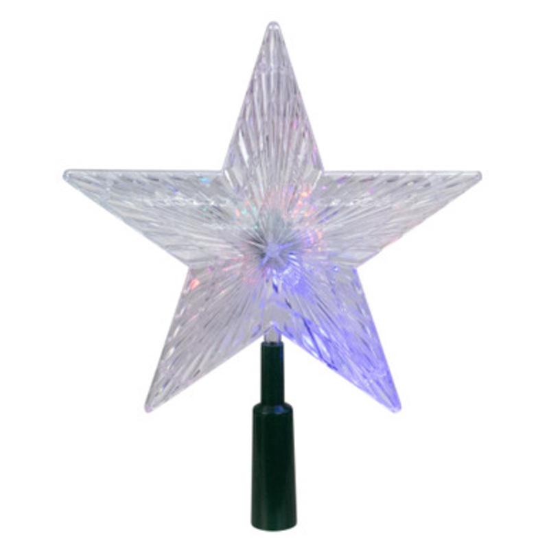 8.5 Lighted LED Color Changing Star Christmas Tree Topper  Multi Lights