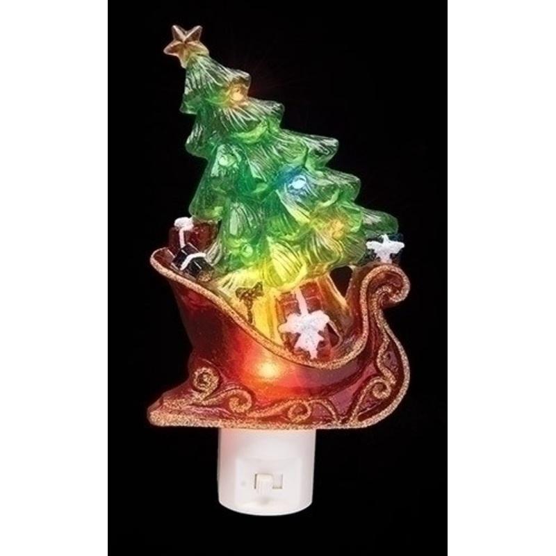7.5 Sleigh with Christmas Tree LED Night Light