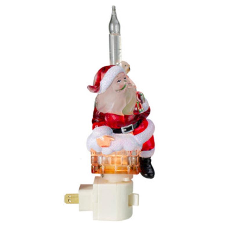 7 Santa Claus In Chimney Christmas Bubble Night Light