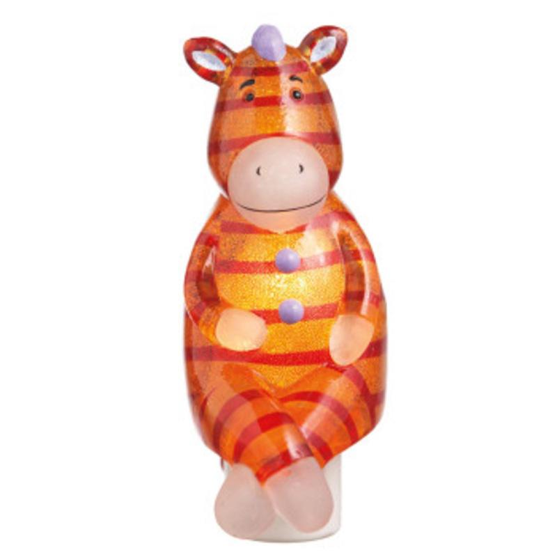 5.5 Genuine Monkeez and Friends Orange Zippy Zebra Childrens Night Light
