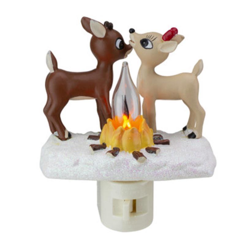 5 Rudolph and Clarice By Fire Christmas Nightlight