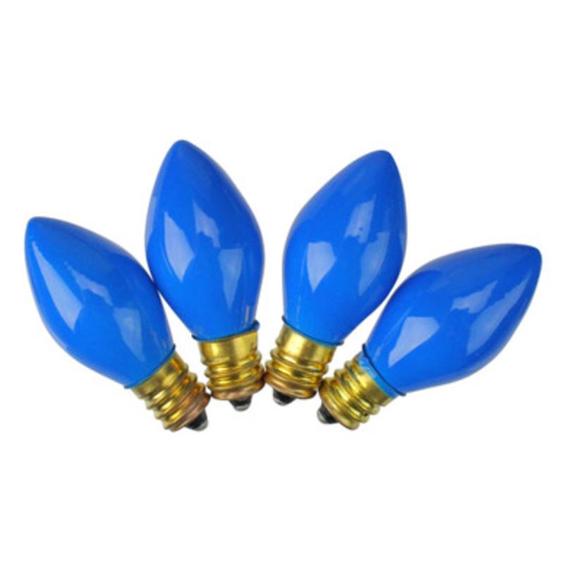 4ct Opaque C7 Christmas Replacement Bulbs, 120 Volt Blue 33548758