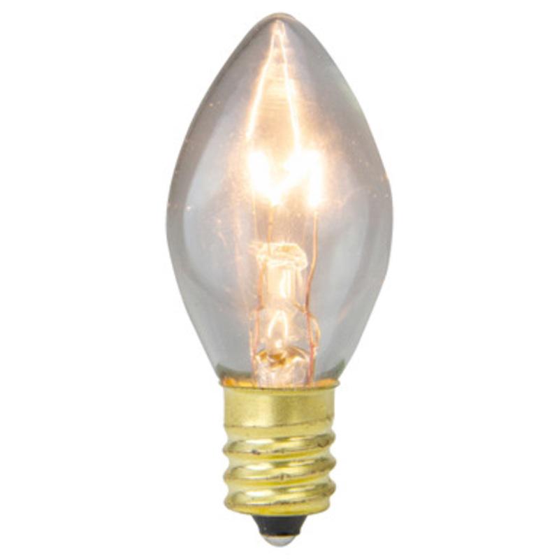 4ct Clear and Gold Candle Lamp C7 Replacement Bulbs 2