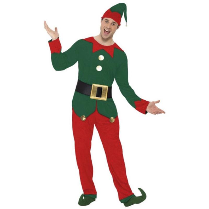 49 Red and Green Men Adult Christmas Costume  Medium