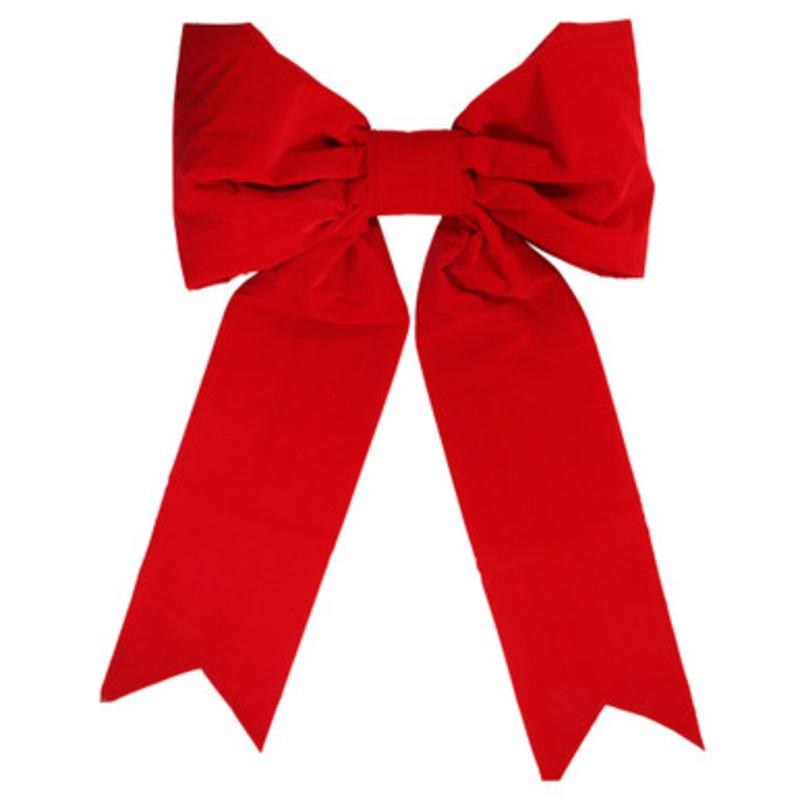 48 Red Solid Traditional Bow Christmas Decor