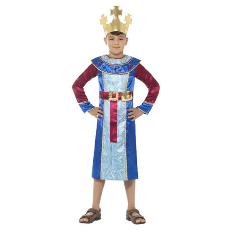 42 Blue and Red King Melchior Boy Child Christmas Costume Small