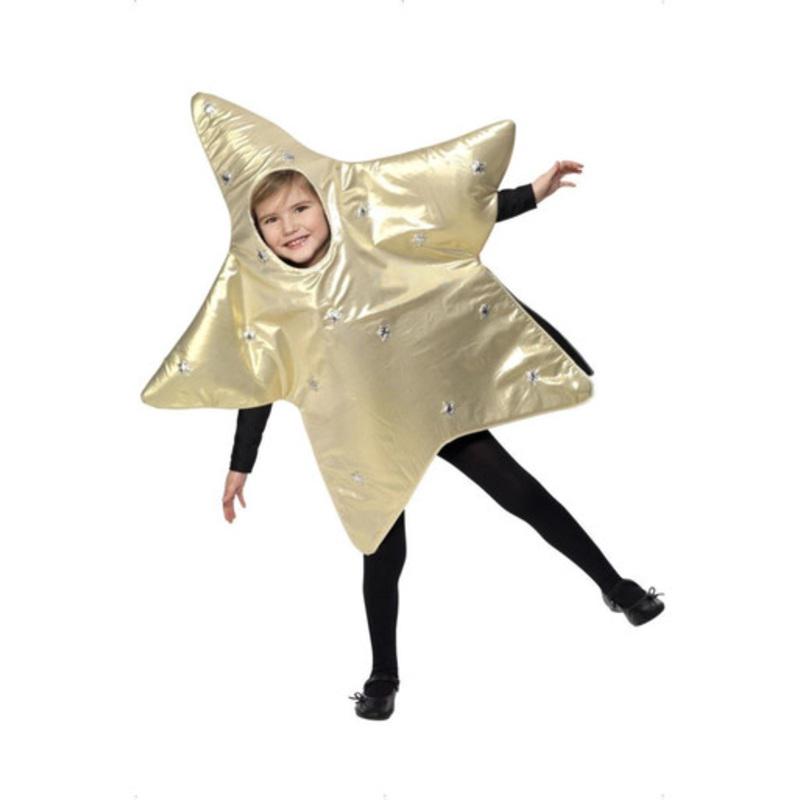 42 Gold and White Christmas Star Unisex Child Costume Small