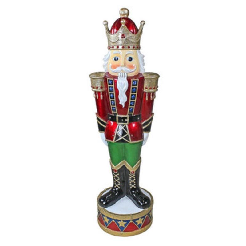 36 Lighted Holiday Bavarian Nutcracker Christmas Statue