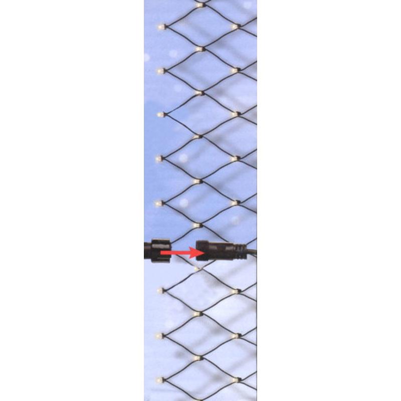 3 x 4 Twinkling Warm White LED Christmas Net Light Connect 24V Extension Set Black Wire