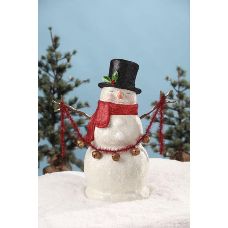 22 White and Red Smiley Snowman Christmas Tabletop Figurine