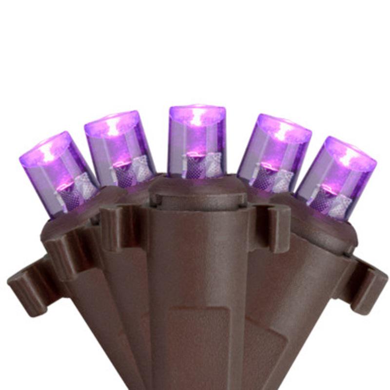 2 x 8 Purple LED Net Style Tree Trunk Wrap Christmas Lights Brown Wire