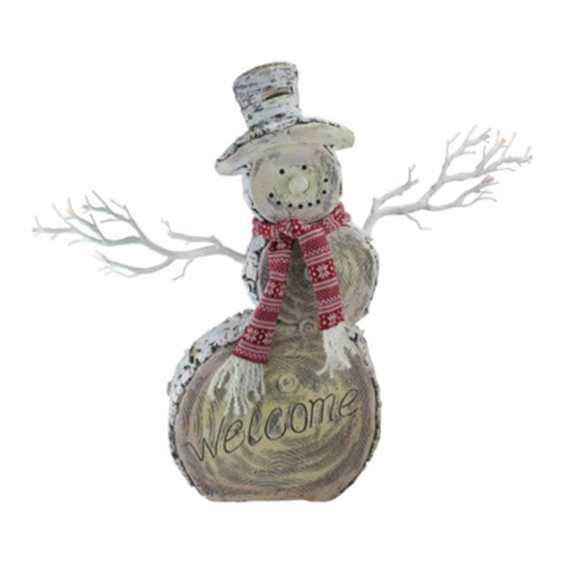 19.5 LED Lighted Welcome Snowman Christmas Decor