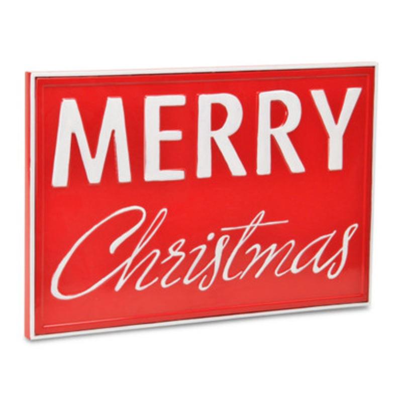 18.5 Red and White MERRY Christmas Wall Sign
