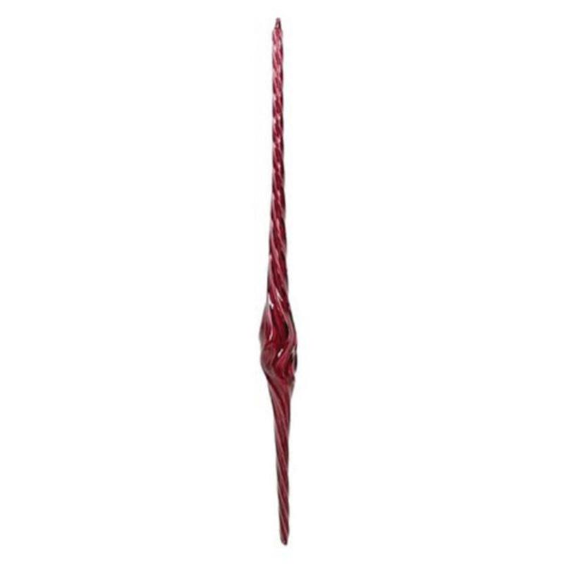 18 Rich Plum Burgundy Twisted Spiral Glass Icicle Christmas Ornament