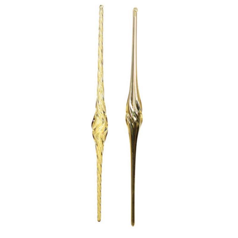 18 Gold Twisted Spiral Icicle Christmas Ornament