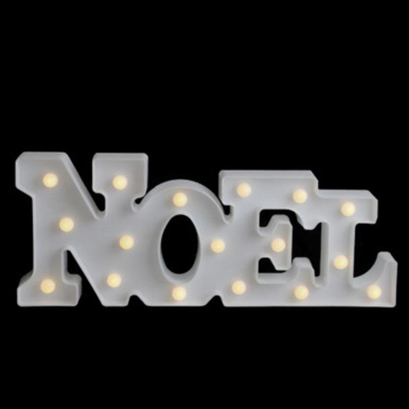 17 White NOEL LED Christmas Marquee Wall Sign