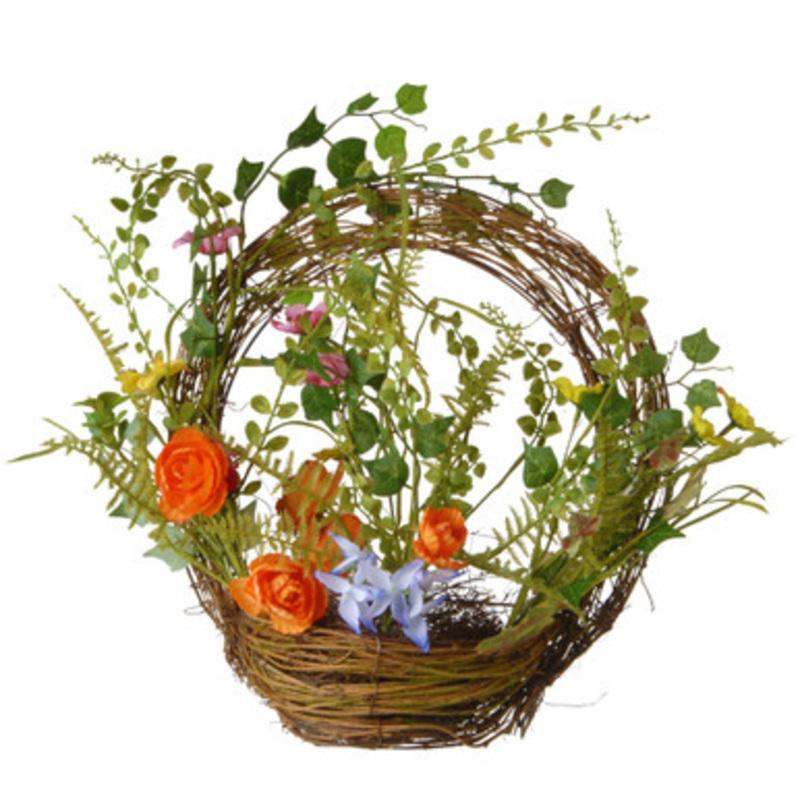 16 Spring Wreath with Basket