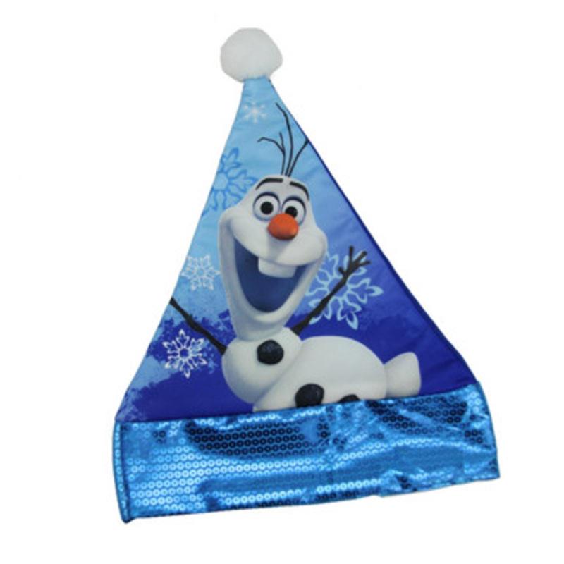 15 White and Blue Olaf the Snowman Unisex Child Christmas Santa Claus Hat Costume Accessory Medium