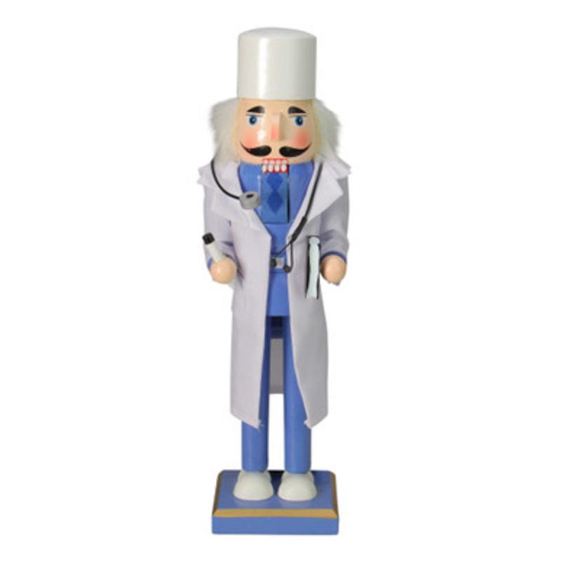 14 Wooden Christmas Nutcracker Doctor with Stethoscope