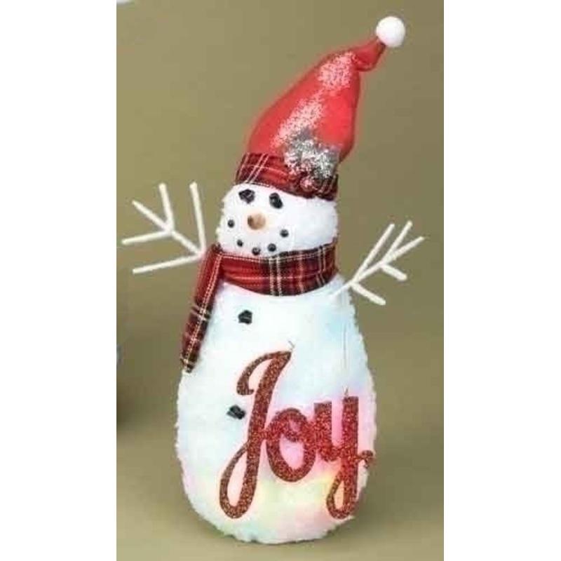 13 White and Red Twas the Night Snowman Christmas Figurine