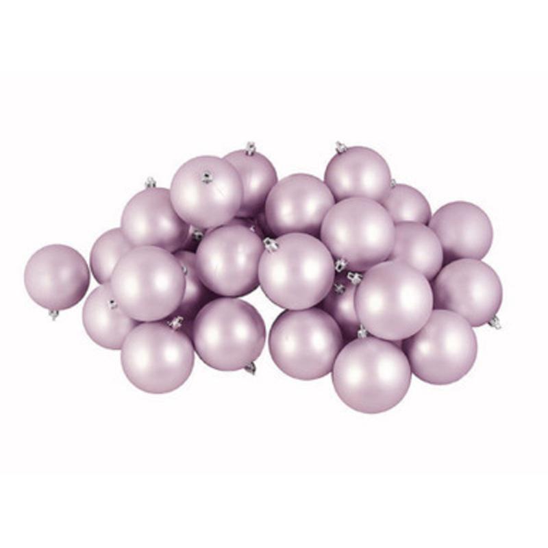 12ct Lavender Shatterproof Matte Christmas Ball Ornaments 4 (100mm)