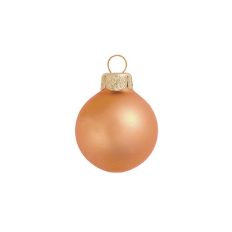 12ct Matte Mandarin Orange Glass Ball Christmas Ornament 2.75 (70mm)