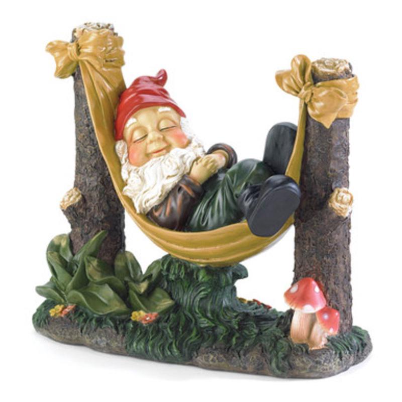 12 Vibrantly Colored Antique Fanciful Slumbering Gnome Statue