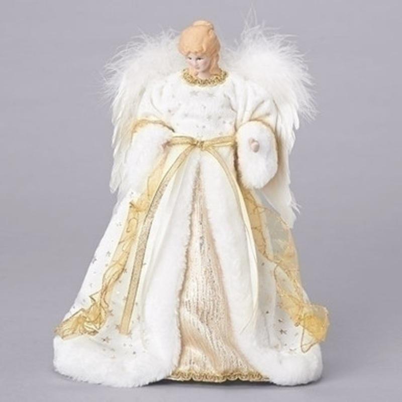 12 White and Gold Angel Christmas Tree Topper 33694925