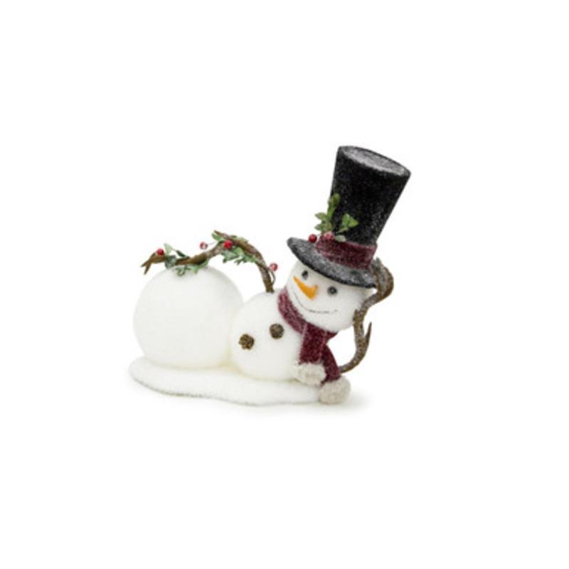 12.5 Black and White Snowman Christmas Tabletop Figure