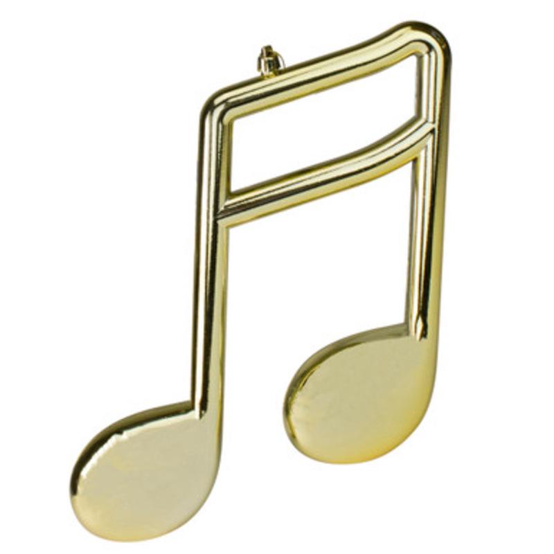 12 Gold Royal Symphony Musical Sixteenth Note Christmas Ornament