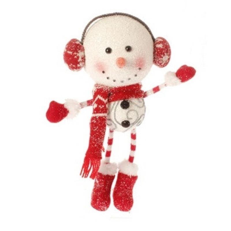 12 Alpine Chic Oversized Snowman with Ear Muffs Christmas Ornament