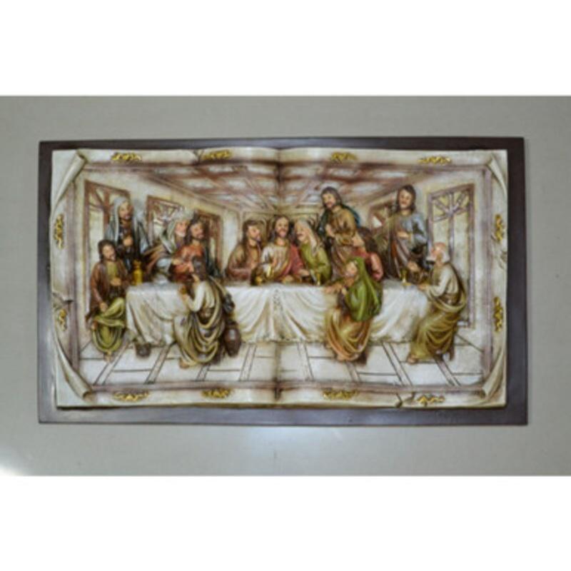 12 Brown modern Small Last Supper Wall Plaque