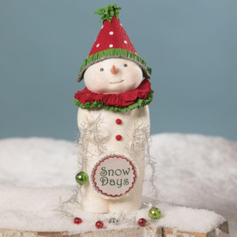 11 Red and White Snow Days Snowman Tabletop Decor
