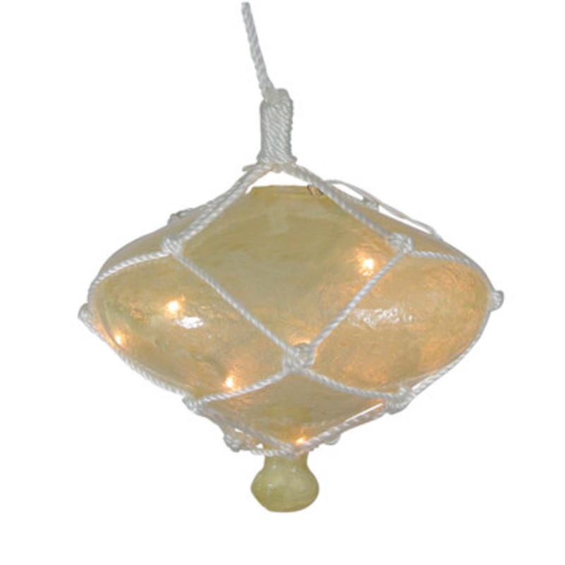 11 Beige Lighted Roped Onion Drop Outdoor Patio Christmas Decor White Wire