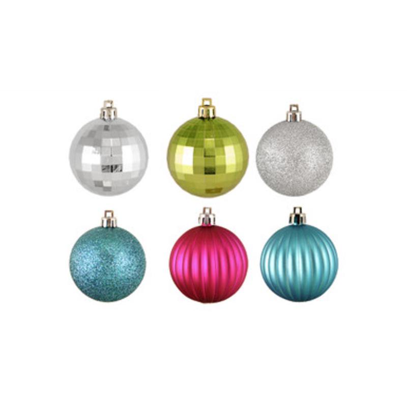100ct Jewel Tone Shatterproof 3-Finish Christmas Ball Ornaments 2.5 (60mm)