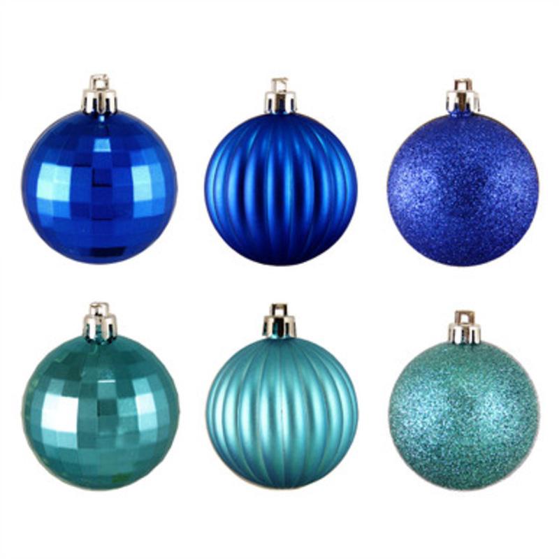 100ct Peacock Blue Shatterproof 3-Finish Christmas Ball Ornaments 2.5 (60mm)
