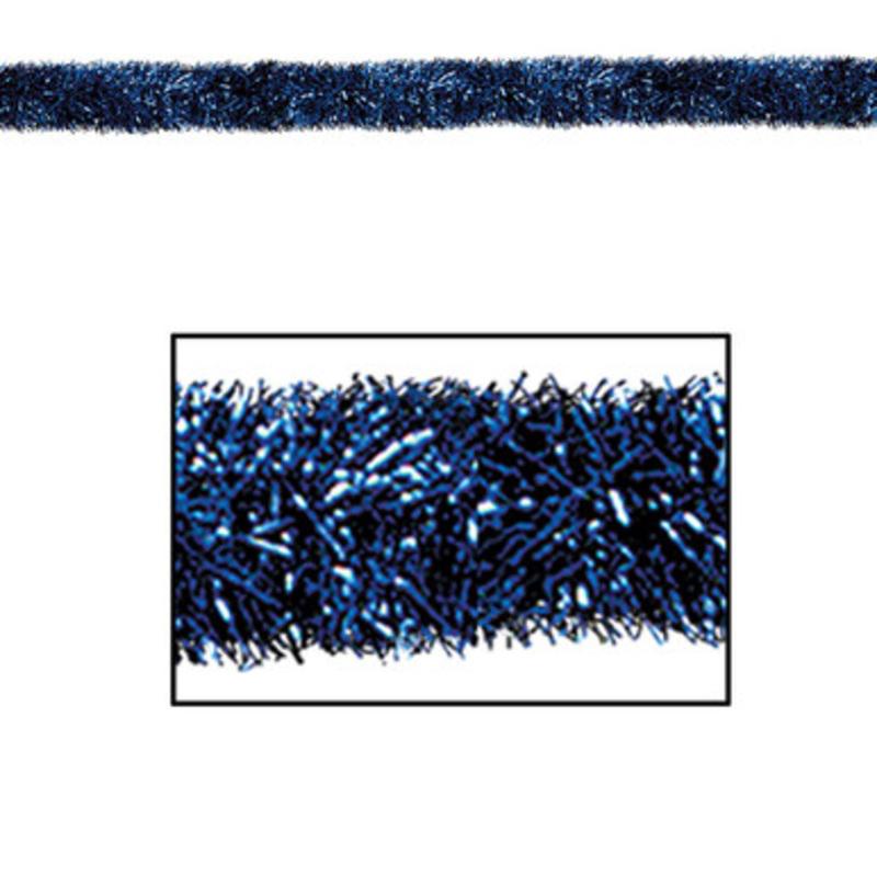 100 x 4 Blue Traditional Shiny Gleam Artificial Christmas Garland Unlit