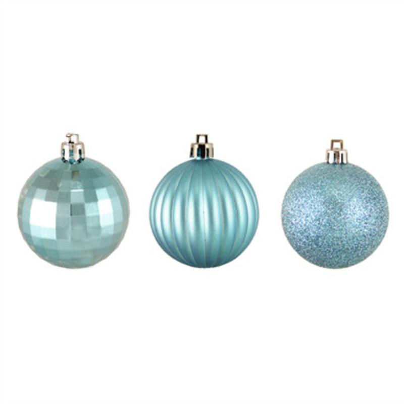 100ct Blue Shatterproof 3-Finish Christmas Ball Ornaments 2.5 (60mm)