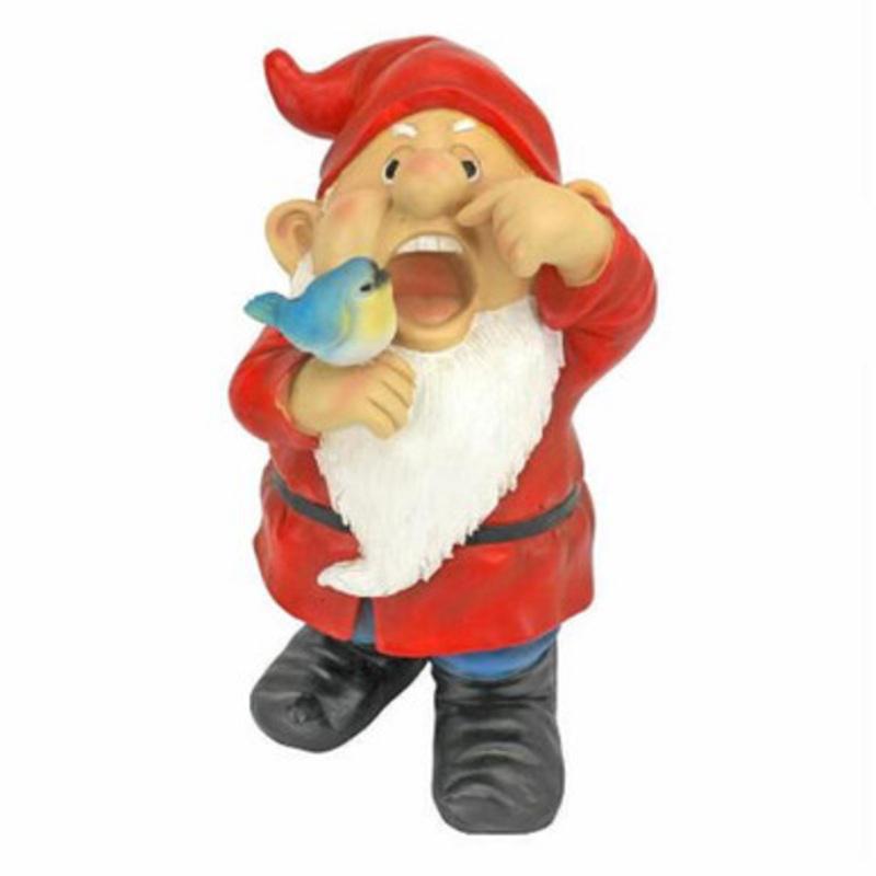 10.5 Sneezing Gnome Hand Painted Outdoor Garden Statue