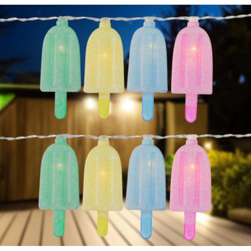 10-Count LED Pastel Ice Pop String Lights
