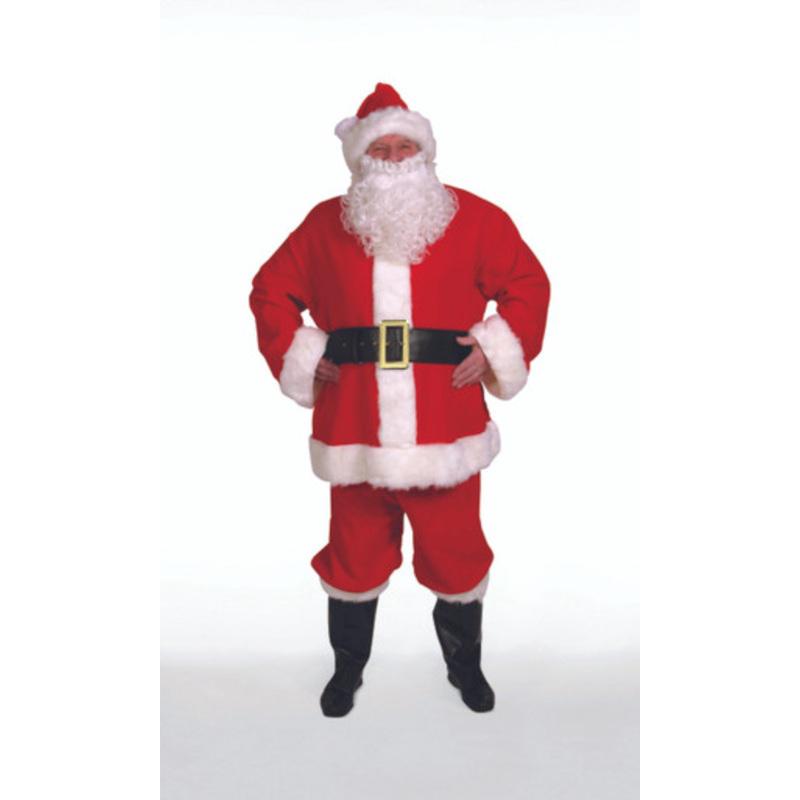 10-Piece Economy Santa Christmas Costume Set- Adult Size XXXL