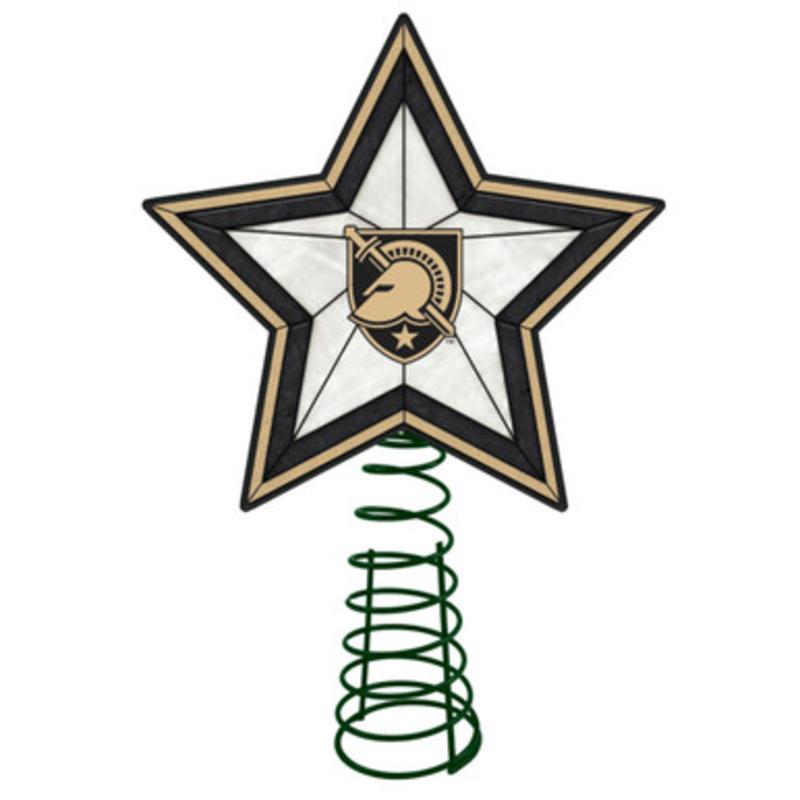 10 Lighted Black and Beige Star NCAA Army Black Knights Christmas Tree Topper