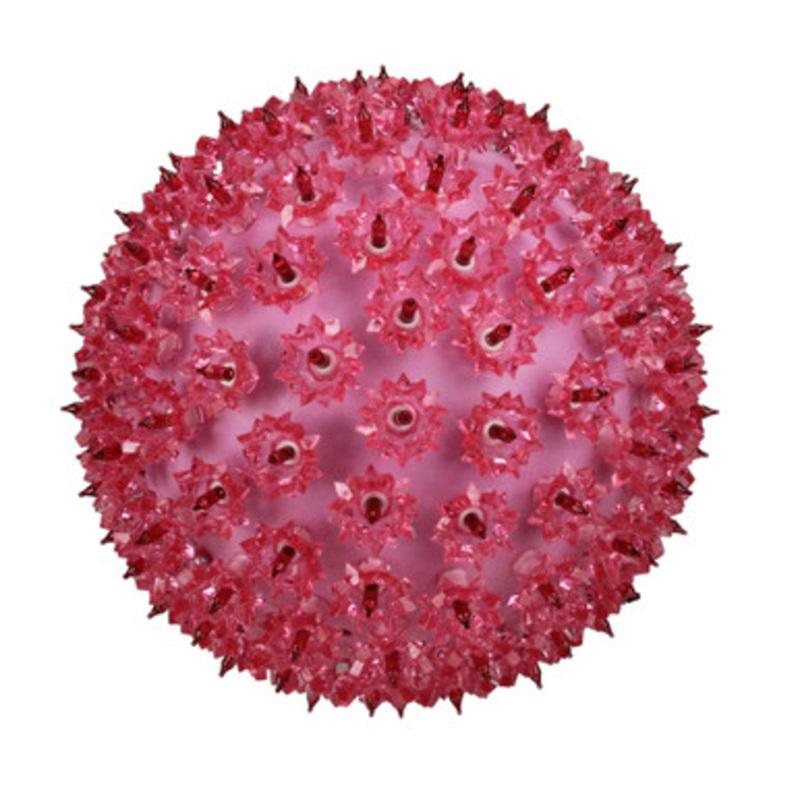 10 Coral Pink Lighted Hanging Mega Starlight Sphere Ball Christmas Decoration
