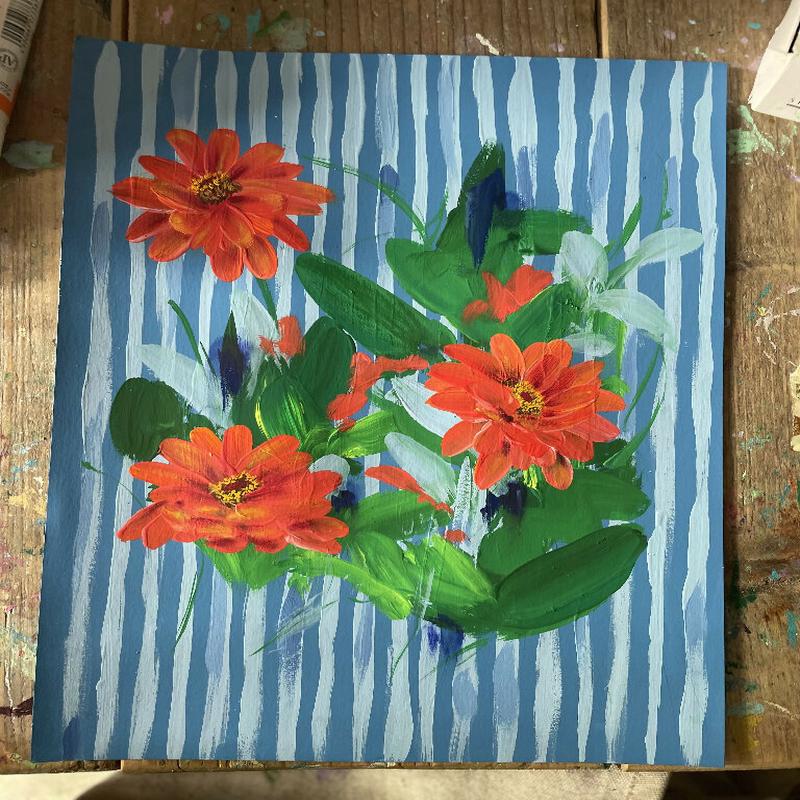 'When Life Gives' Floral Original Painting