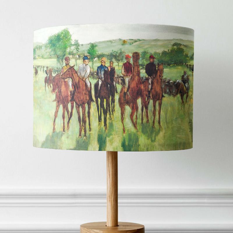 'At the Races' Illustrated Handmade Lampshade
