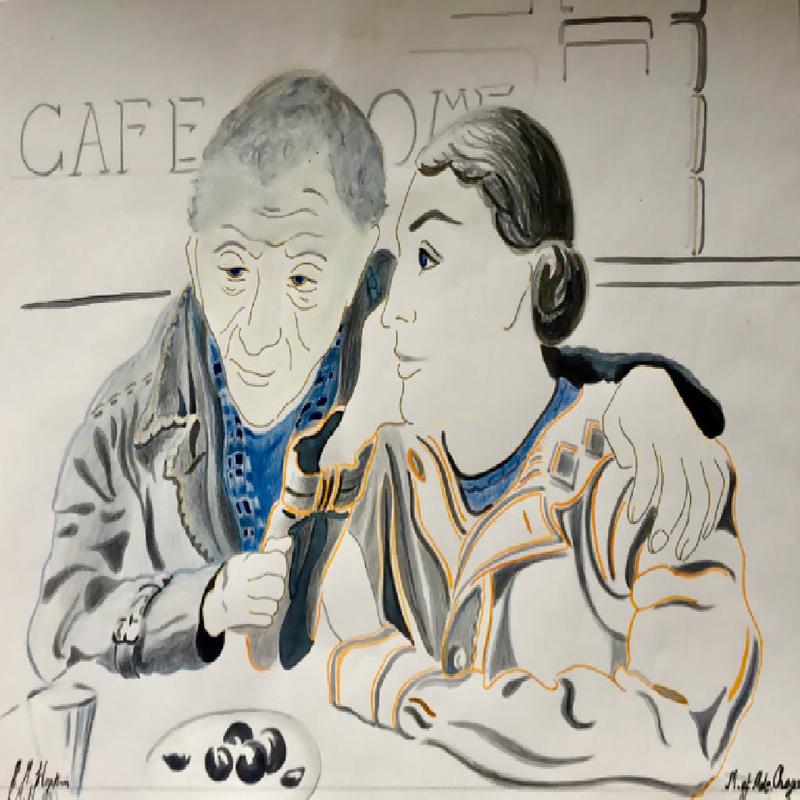 CAROLE MORGAN HOPKIN'S Mde et M. CHAGALL PAINTING