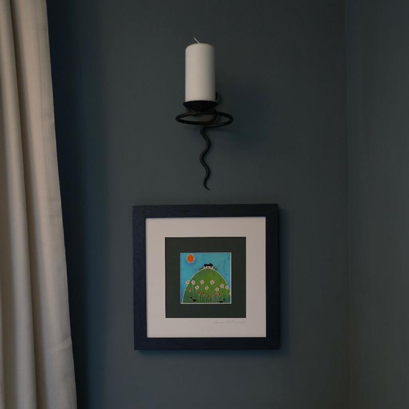 High on a Hill Hand Dyed Batik Painting