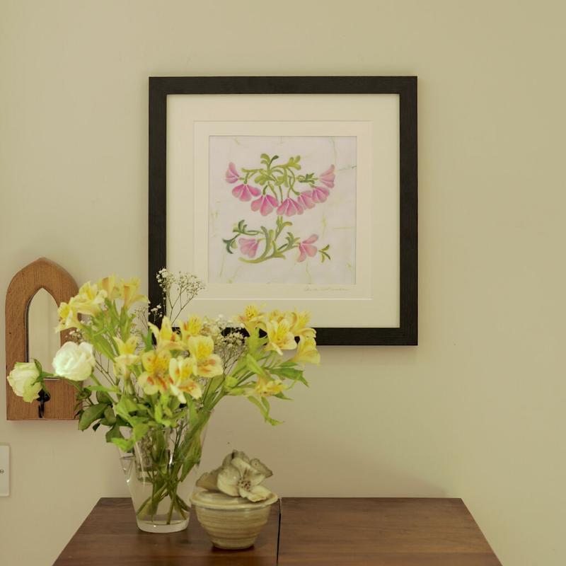Sweet Peas Hand Dyed Batik Painting